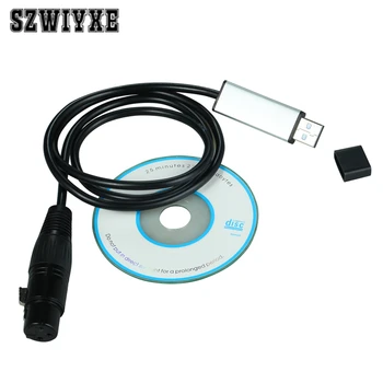 

USB to DMX Interface Adapter LED DMX512 Studio Computer PC Stage Lighting Controller Dimmer For LED Effect Master-Slave Led Flat