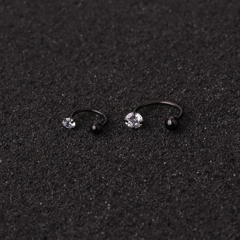 1pc 6/8mm Stainless Steel Zircon Cz Hoop Tragus Cartilage Helix Stud Earring Conch Rook Daith Lobe Ear Screw Piercing Jewelry - Image 6