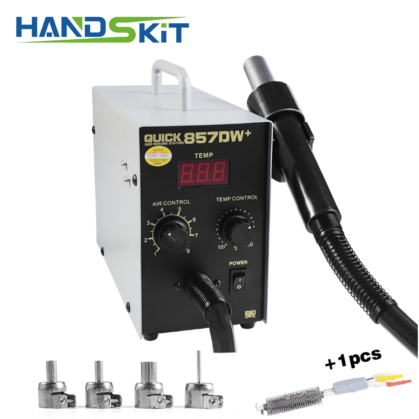 Электрическая паяльная станция QUICK857Dw с цифровым дисплеем тепловая пушка горячим