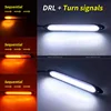 2pcs White Yellow Switchback Scan Flow LED DRL Daytime running light Waterproof Runs LED daylight Turn Signal Head Light ► Photo 3/6