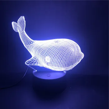 

Animal The Whale 3D Lamp Cute Unique Bluetooth Speaker Base Pretty Gift for 7 Color Teenager Atmosphere Usb Led Night Light Lamp