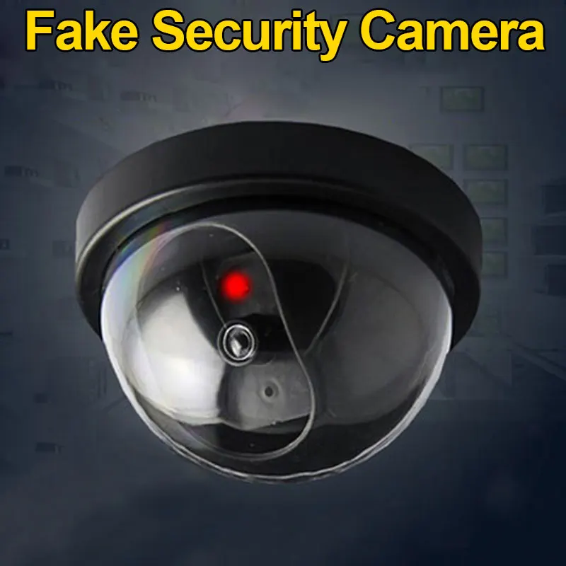 Fake Dummy Camera Dome Indoor Outdoor Simulation Home Security Surveillance Simulated Led Monitor | Безопасность и защита