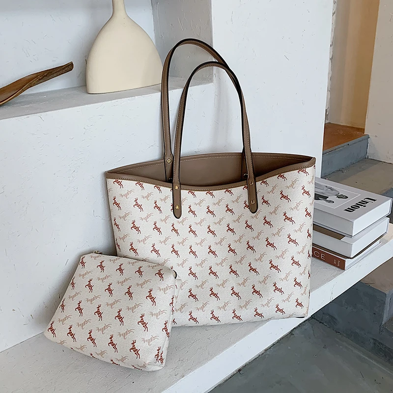 

Simple High-Capacity Bag Women Bag 2020 New Tide Fashion Wild Shoulder Bag Net Red Texture Hand-Held Tote Bag
