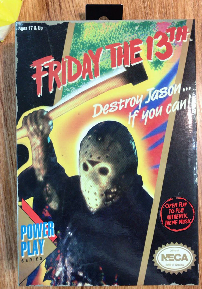Beste Met Muziek Originele NECA Horror Friday the 13th Vernietigen Jason Video Game Power Play Versie Action Figure Model Toy Doll gift