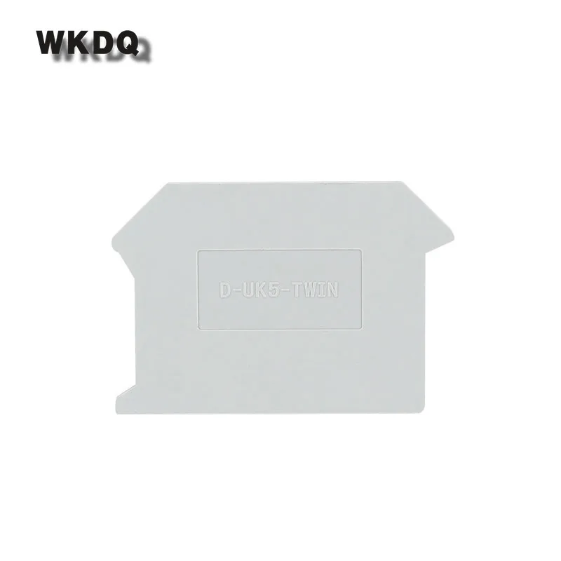 

10pcs D-UK 5-TWIN UK Terminal Block End Cover Din Rail Terminal Blocks End Cover Plate For UK5-TWIN Connector
