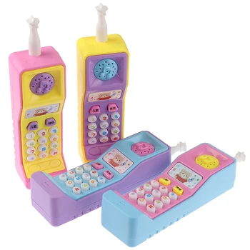 1PCs Kids Telephone Machine Cell Phone Toy Learning Machine Point Reading Machine Plastic Electric Study Electronic Vocal Toys 1