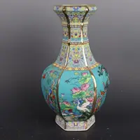 26CM Ceramic Vase Antique Collection Living Room Decoration Enamel Porcelain Home Furnishing Ornaments Housewarming Gift 1