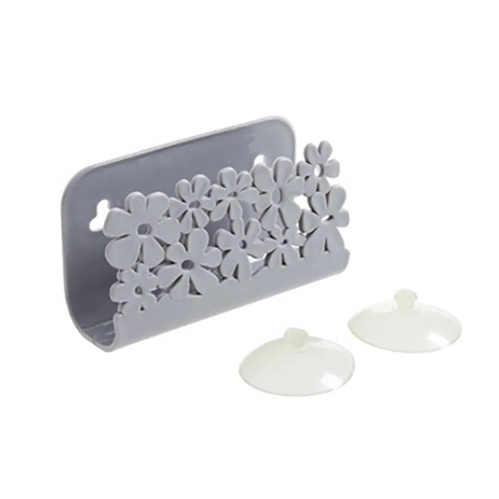 1 шт. сушилка для посуды держатель губки на присоске зажим для хранения тряпки стойка для кухни ванной комнаты Стеллаж для хранения Держатели пластик F95 - Цвет: GY