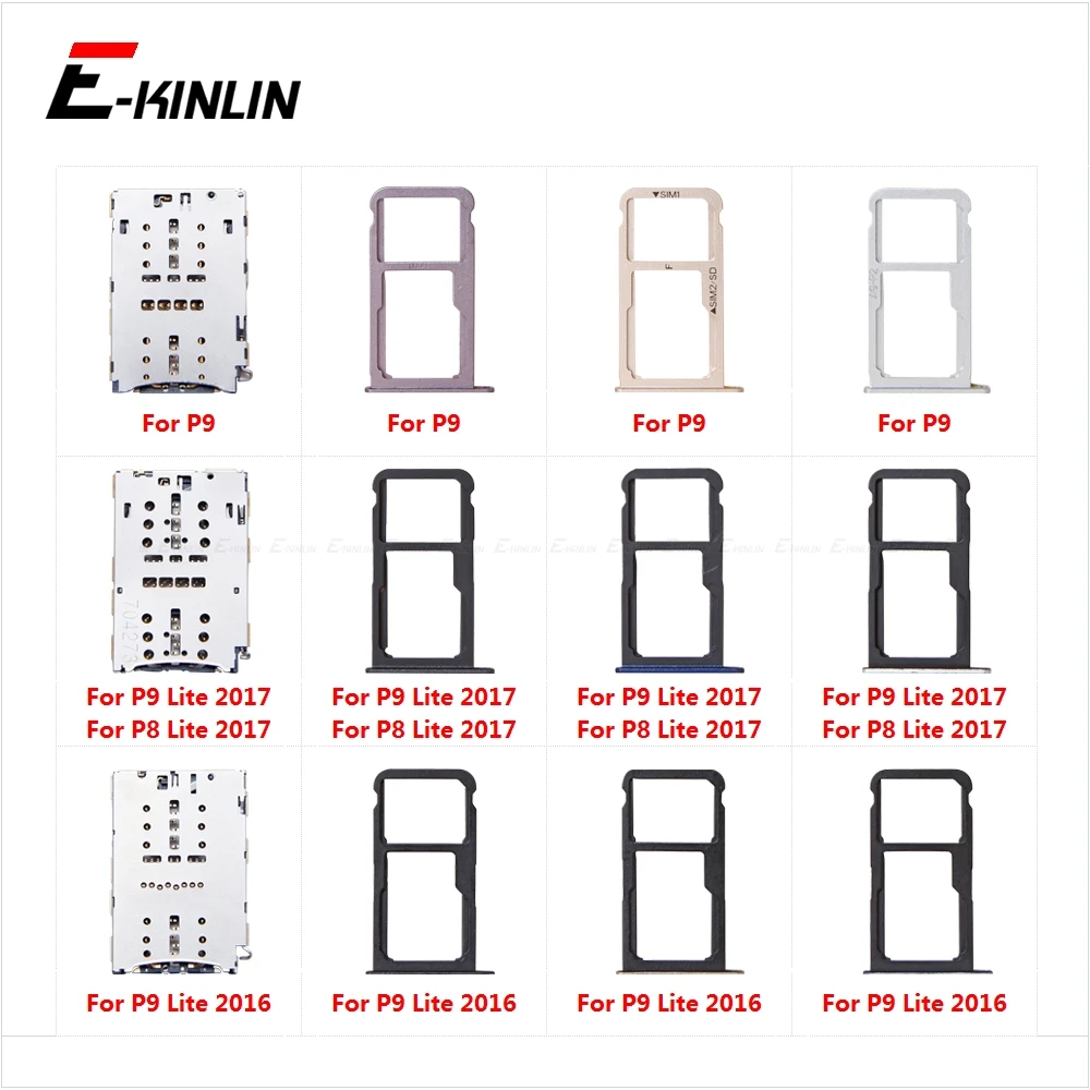 Sim Card Socket Slot Tray Reader Adapter Micro SD Container For HuaWei P9 P8 Lite 2017 2016 | Мобильные телефоны и