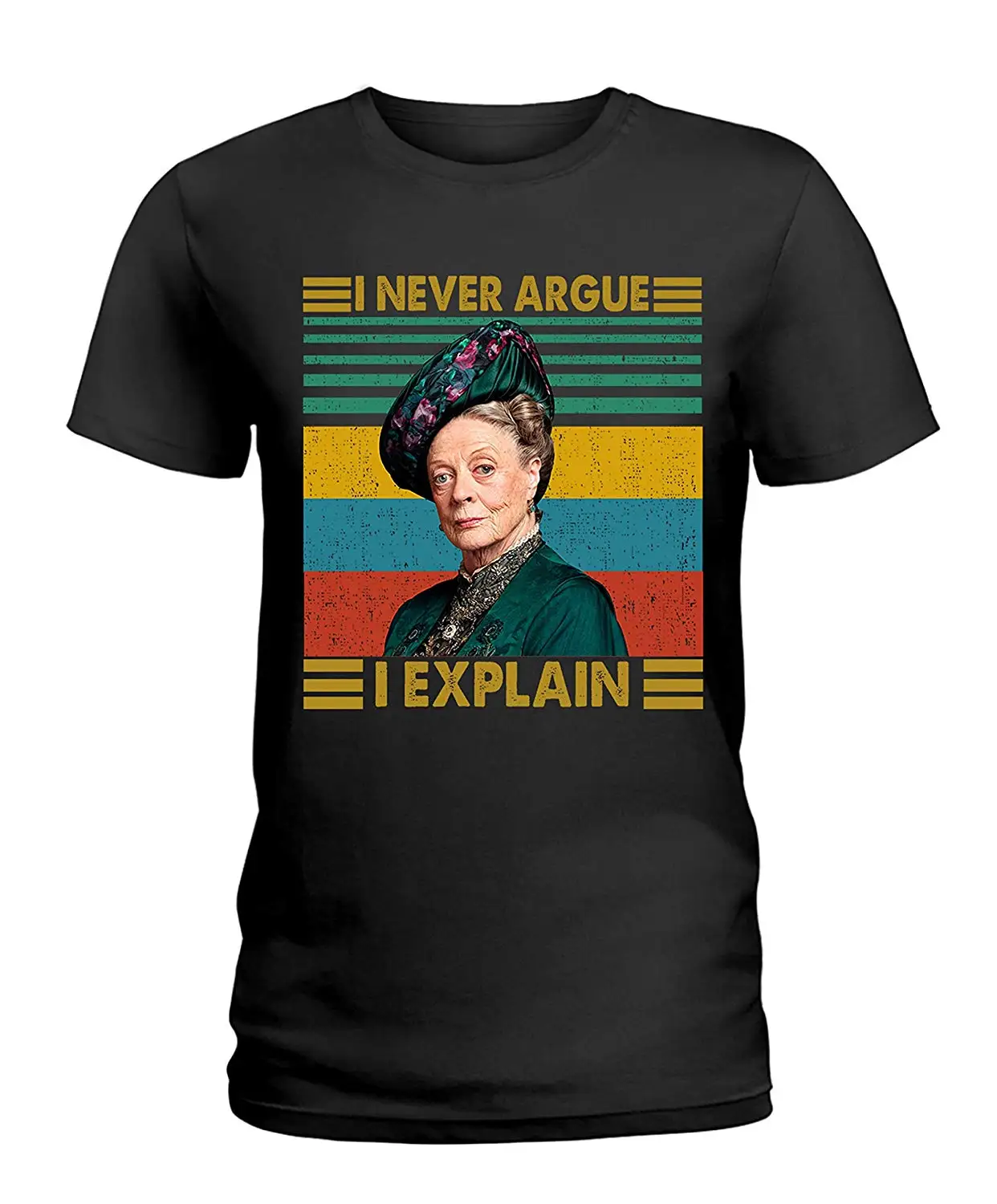 Violet Crawley я никогда не спорю, я объясню винтажный Даунтон аббатство футболка фиолетовая Кроли рубашка хипстер футболки летние мужские футболки