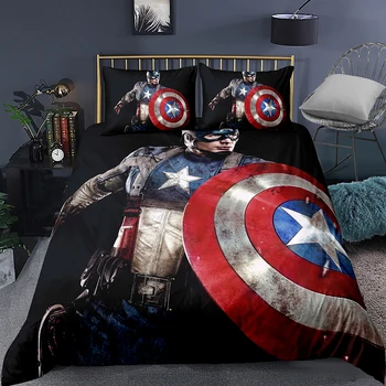 

Film America Bed Linens for Kid's Quilt Duvet Cover Queen Bedspreads Children's Boys Men Room Bedding Set Dropship