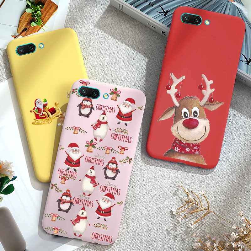 

Christmas Case Honor 8X Case For Huawei Honor 9 10 Lite 10i 20i Honor 8A 8C 8S 7S 7A 7C Case Silicone Soft Cover on Honor 20 Pro