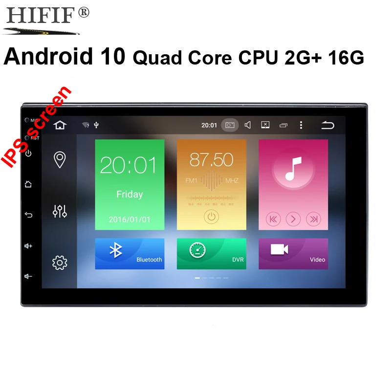 7 &quot2Din Android 10 Автомобильный мультимедийный плеер для Nissan Hyundai Kia GPS навигация Радио