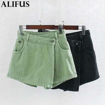 

Fashion Za Women Skirts Solid Color 2020 Spring Autumn Skirt Elastic High Waist Short A-Line Female Ladies