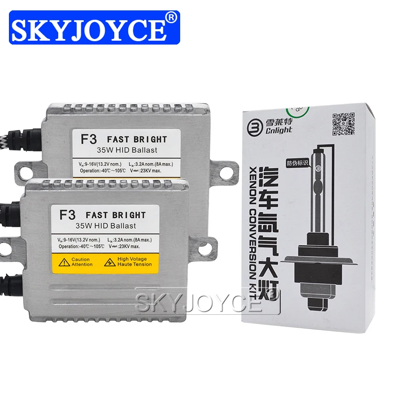 SKYJOYCE 35 Вт Быстрый Яркий Cnlight HIDXenon Kit DLT F3 старт HID балласт H1 H7 H11 D2H лампа 4300K 6000K |