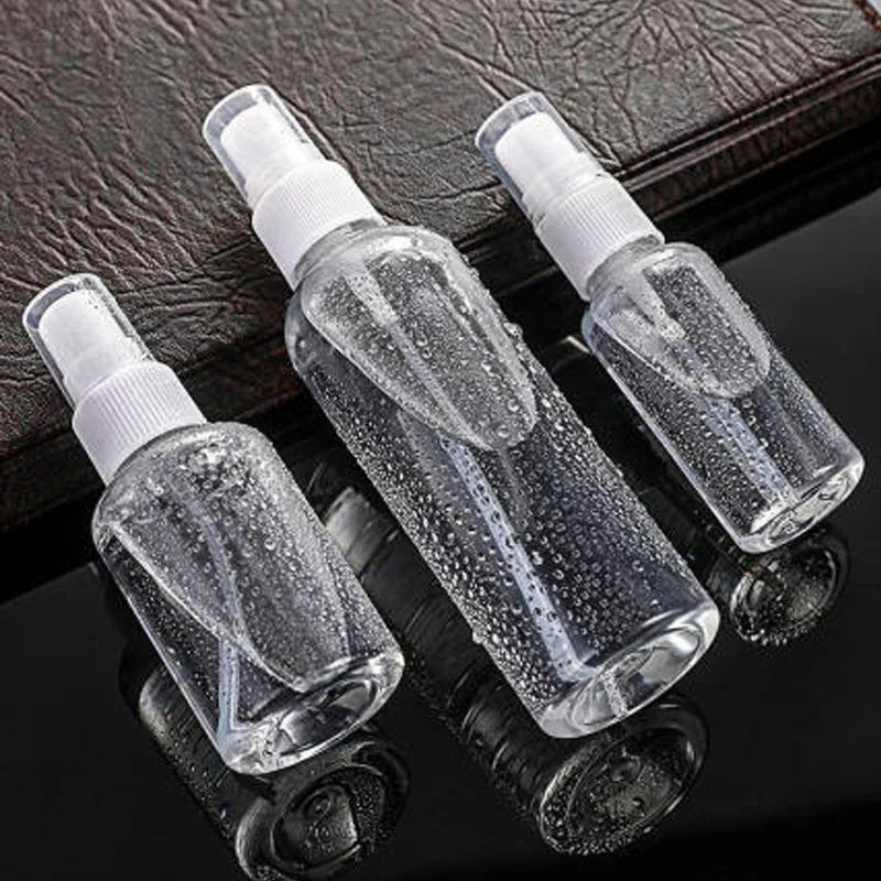 

10pcs 10ml 20ml 30ml 50ml 100ml Transparent Empty Spray Bottles Plastic Refillable Container Empty Cosmetic Containers