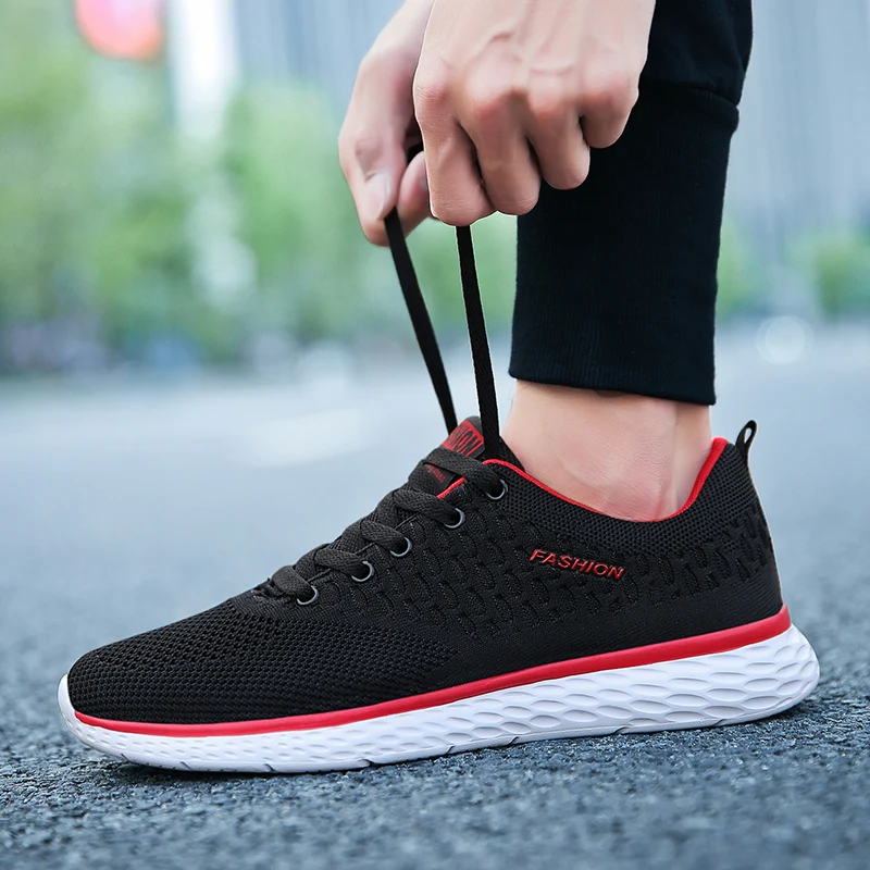 

2020 Spring Mesh Men Casual Shoes Lac-up Men Shoes Lightweight Comfortable Breathable Walking Sneakers Men Tenis Feminino Zapato