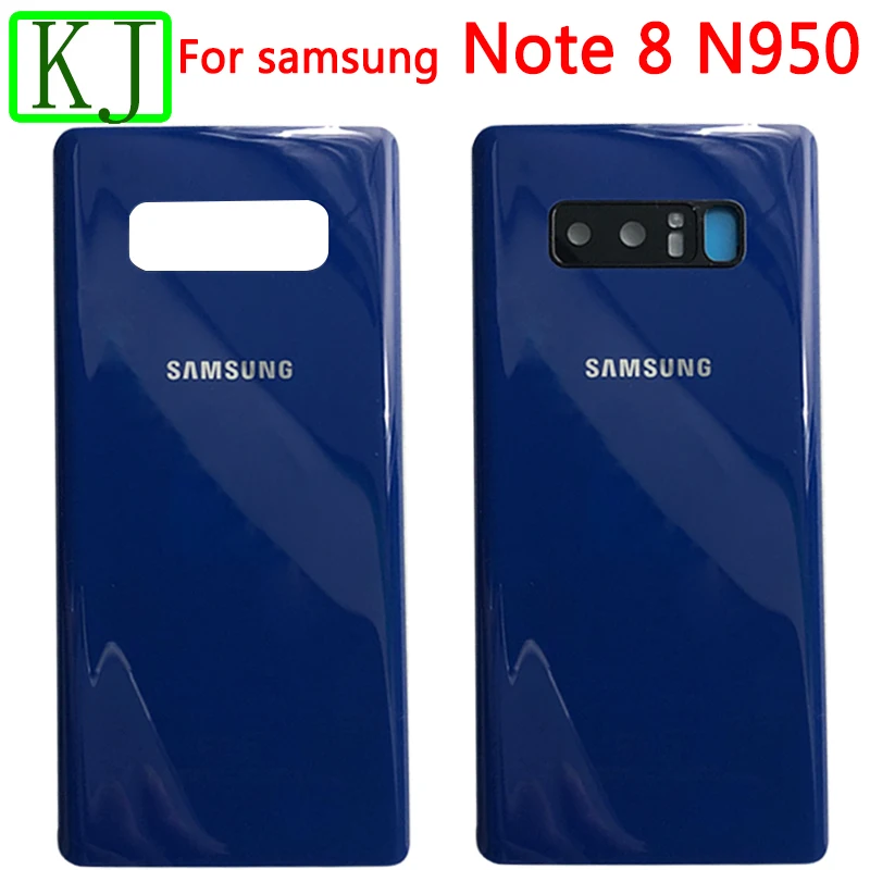 Для samsung Galaxy Note 8 G950 Корпус задняя крышка батареи с оправа объектива камеры стеклянная панель чехол для note8 задняя крышка корпуса
