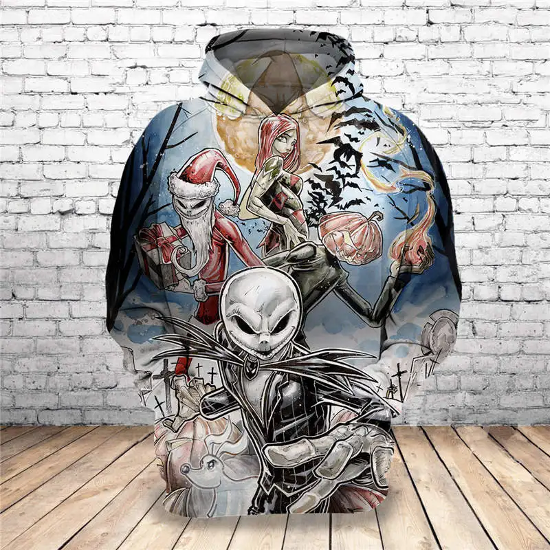 

2019 Hot New Sweatshirt Customize Halloween The Nightmare 3D Printed Hoodies Unique Pullovers Tops Men Clothing Drop Shipping