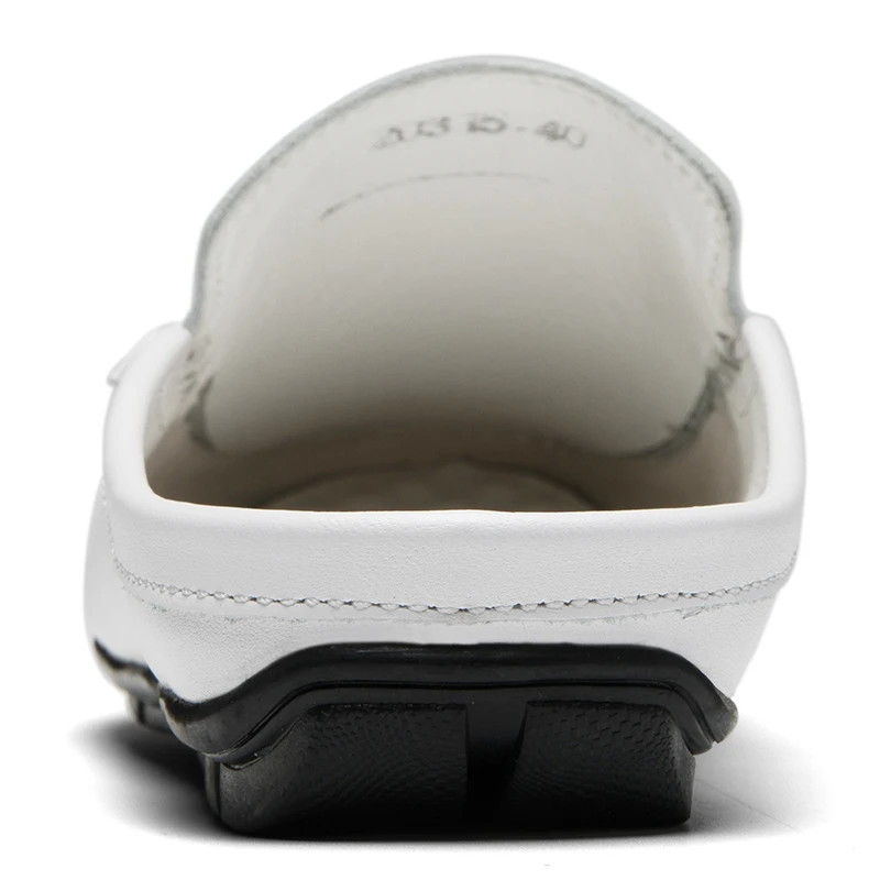 Mocasines de cuero de primera capa para Hombre, calzado informal con la espalda descubierta, cómodo - Imagen 6