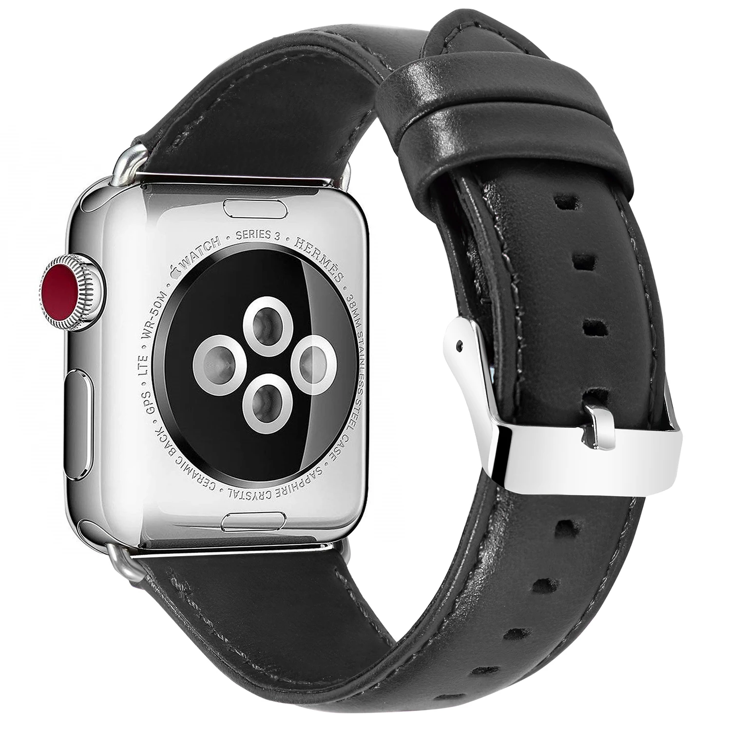 Качественный кожаный ремешок для часов на замену для Apple Watch Band 44 мм 40 мм 42 мм 38 мм Series 5 4 3 2 1 iWatch