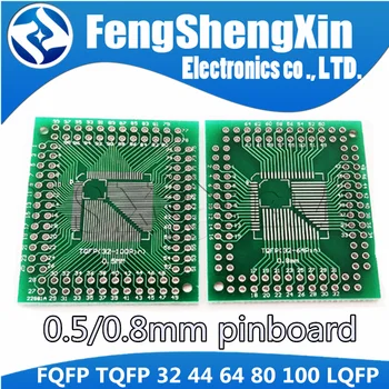 

5pcs/lot FQFP TQFP 32 44 64 80 100 LQFP to DIP Transfer Board DIP PinBoard Pitch Adapter