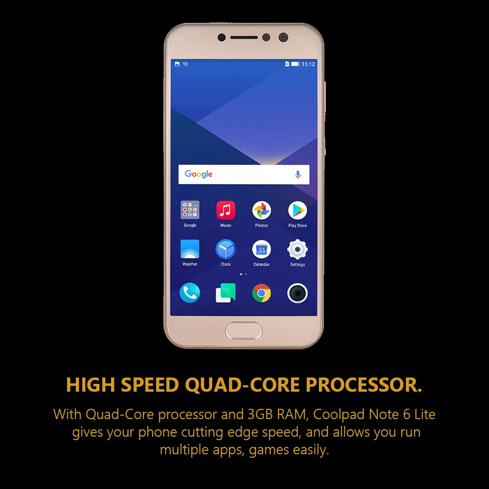 Coolpad примечание 6 Lite 4G, мобильный телефон с функцией 5-дюймовый HD Дисплей Android 7,1 3 Гб оперативной памяти, Оперативная память+ 32 ГБ Встроенная память 13MP 8MP 2500mAh смартфон с отпечатками пальцев
