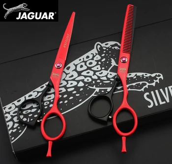 

4.5"/5"/5.5"/6"/6.5" Jaguar hair scissors Professional Hairdressing scissors set Cutting+Thinning Barber shears High quality