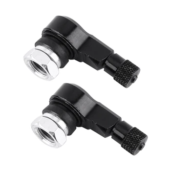 

2pcs 11.3mm Universal Motorcycle Aluminum Alloy Wheels Tire Valve 90 Degree Tubeless Snap-In Valves For Inflation Checking