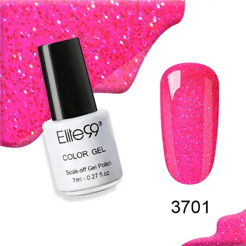 Elite99 неоновый гель для лака для ногтей набор в цветах радуги УФ 7 мл гель для дизайна ногтей набор для маникюра гель лак верхнее покрытие - Цвет: 3701