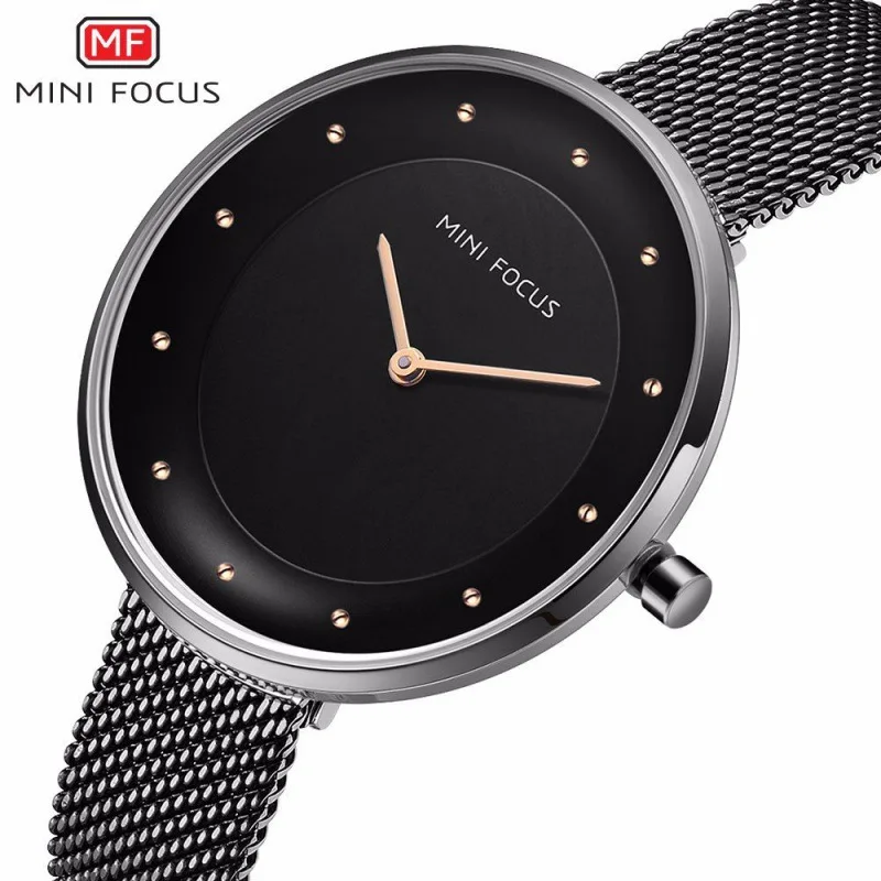 

Mini FOCUS Brand Genuine Product Minimalist Ultra-Thin WOMEN'S Watch Japan Movement Waterproof Milan Strap 0179l