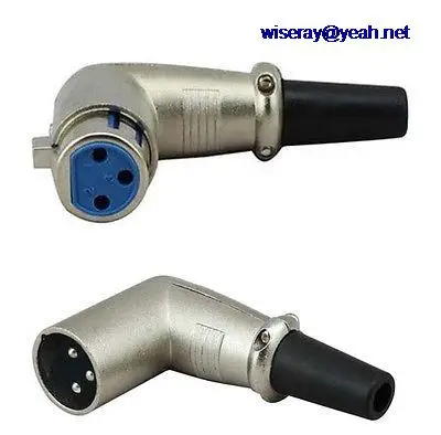

DHL/EMS 100 metal XLR Right Angle Female / Male XLR Plug for mic MICROPHONE Guitar Adapter-A7