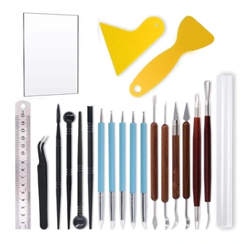 

Modeling Clay Sculpting Tools Kits,Plastic Ball Rod Stylus Modeling Tools,Clay Roller,for Modeling Clay 21 Pcs