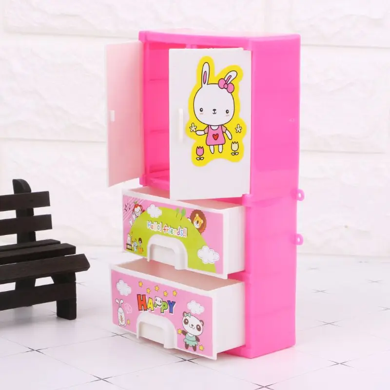 D7WF NEW Cartoon Rabbit Closet Wardrobe Doll Accessories For Babie Girls Toy Princess Bedroom Furniture | Игрушки и хобби
