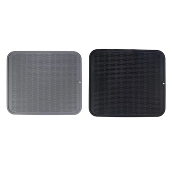 

Large Silicone Dish Draining Mat, , Eco Friendly Heat Resistant And Non-Slip Dish Draining Mat