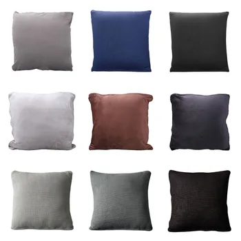 

Polar fleece/Plush/Elastic Color Cushion Cover Simple Soild Color Throw Pillow Case For Home Decorative Pillowcase Car Seat Cove