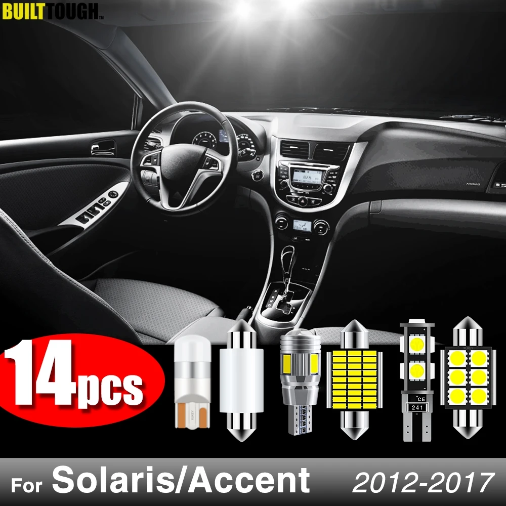 

Xukey Car Interior Dome Map LED Brake Light Kit Back Up Bulbs For Hyundai Accent Solaris RB 2012 2013 2014 2015 2016 2017