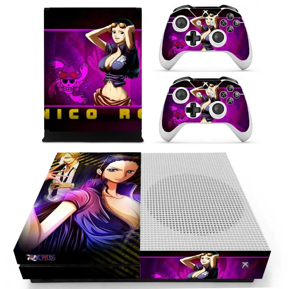 YS-xboxoneS-0628 One piece наклейка s для Xbox One S виниловые наклейки для кожи Pegatina Adesivo для Xbox one Slim консоль и два контроллера шкуры - Цвет: YS-xboxoneS-0628