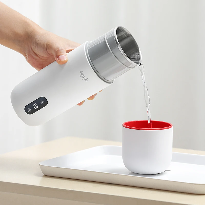 Goede Xiaomi Deerma Draagbare Elektrische Cup Reizen Hot Wtater Verwarming Cup 350ml Melk Travel Ketels Mokken Thermische Kopjes Thee Koffie heater