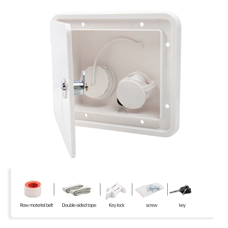 RV Square Water Inlet Filling Port With Pressure Filling Port Gravity Hatch Water Box