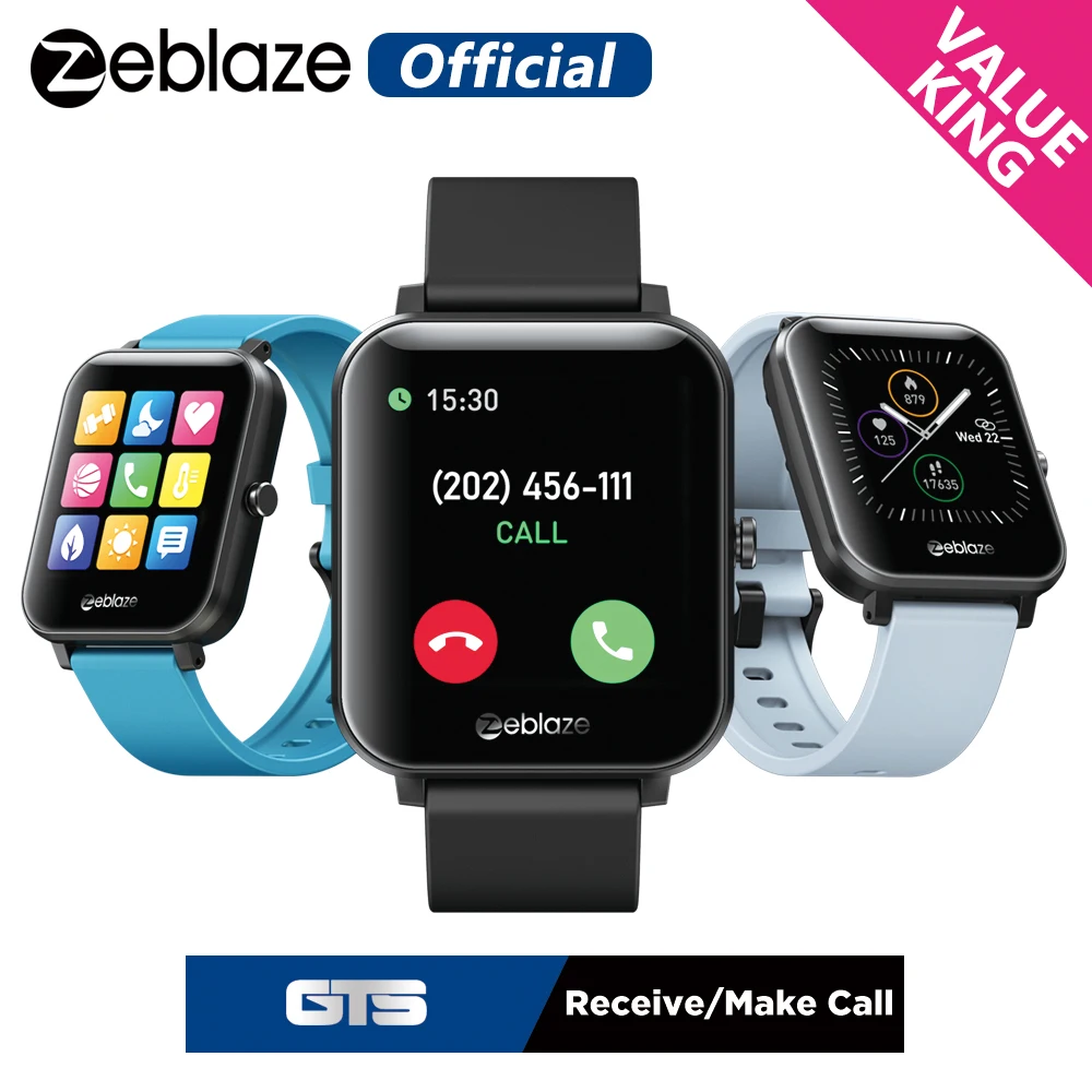 New Zeblaze GTS Smart Watch BT Calling Receive/Make Calls Modes 60+ Watch Faces Smart Bracelet Smartwatch 2020