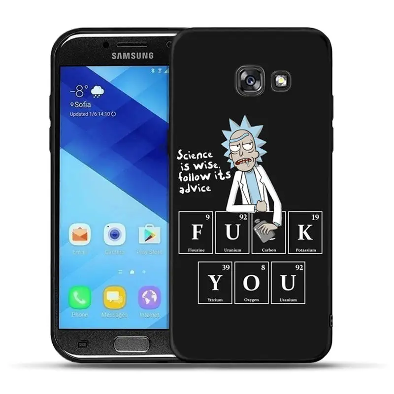 H1365 Черный силиконовый мягкий чехол Rick and Morty для samsung Galaxy A20 A30 A50 A3 A5 A6 A7 A8 A9 Plus - Цвет: H1365