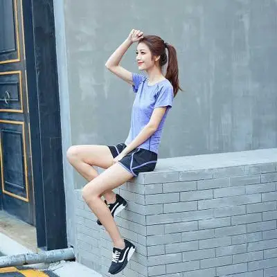 

Sports WOMEN'S Suit Summer Two-Piece Set Short Sleeve Loose-Fit Morning Run Shorts Summer Pants Gym Running Clothes