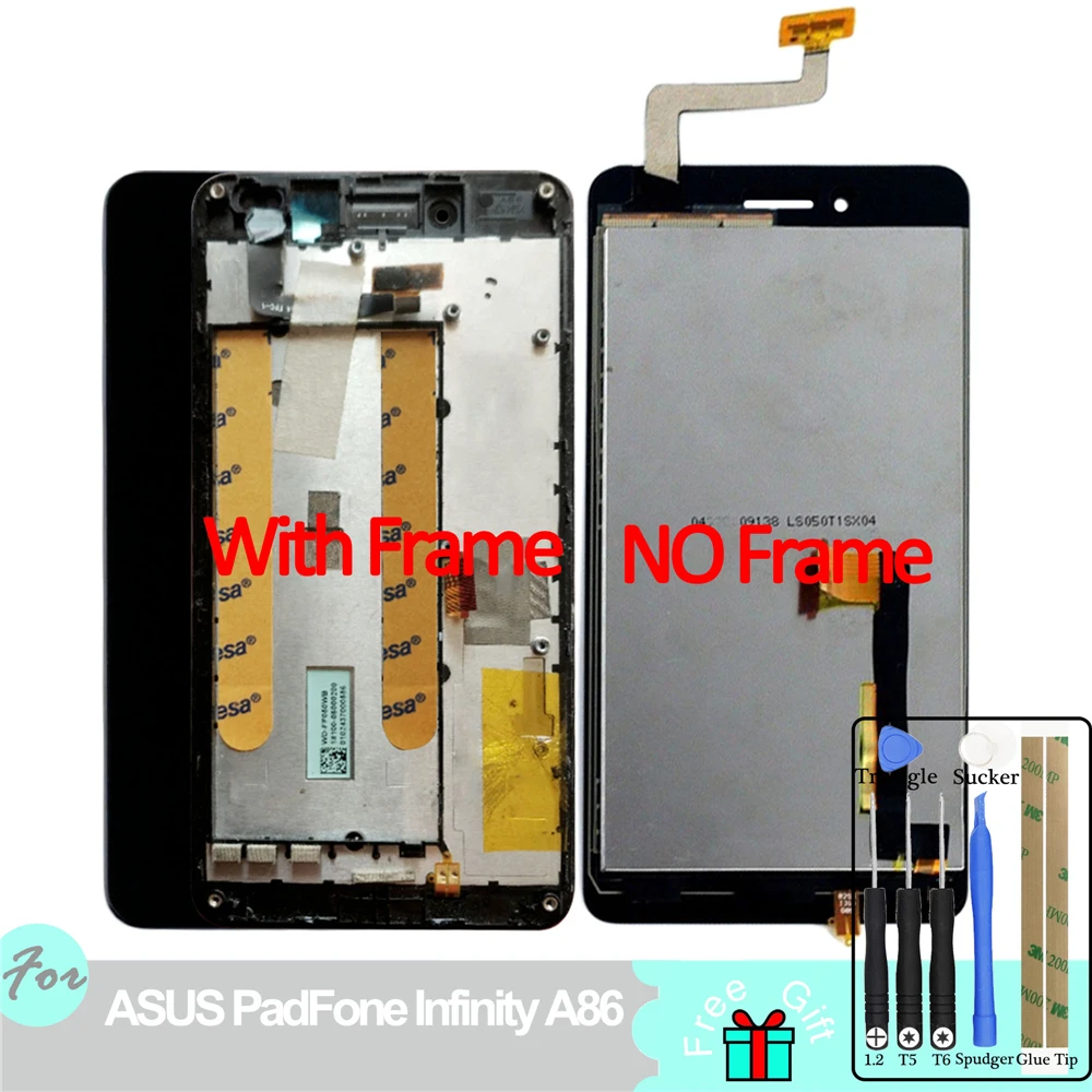 

LCD For Asus PadFone Infinity A86 Display Touch Screen Digitizer Assembly with frame