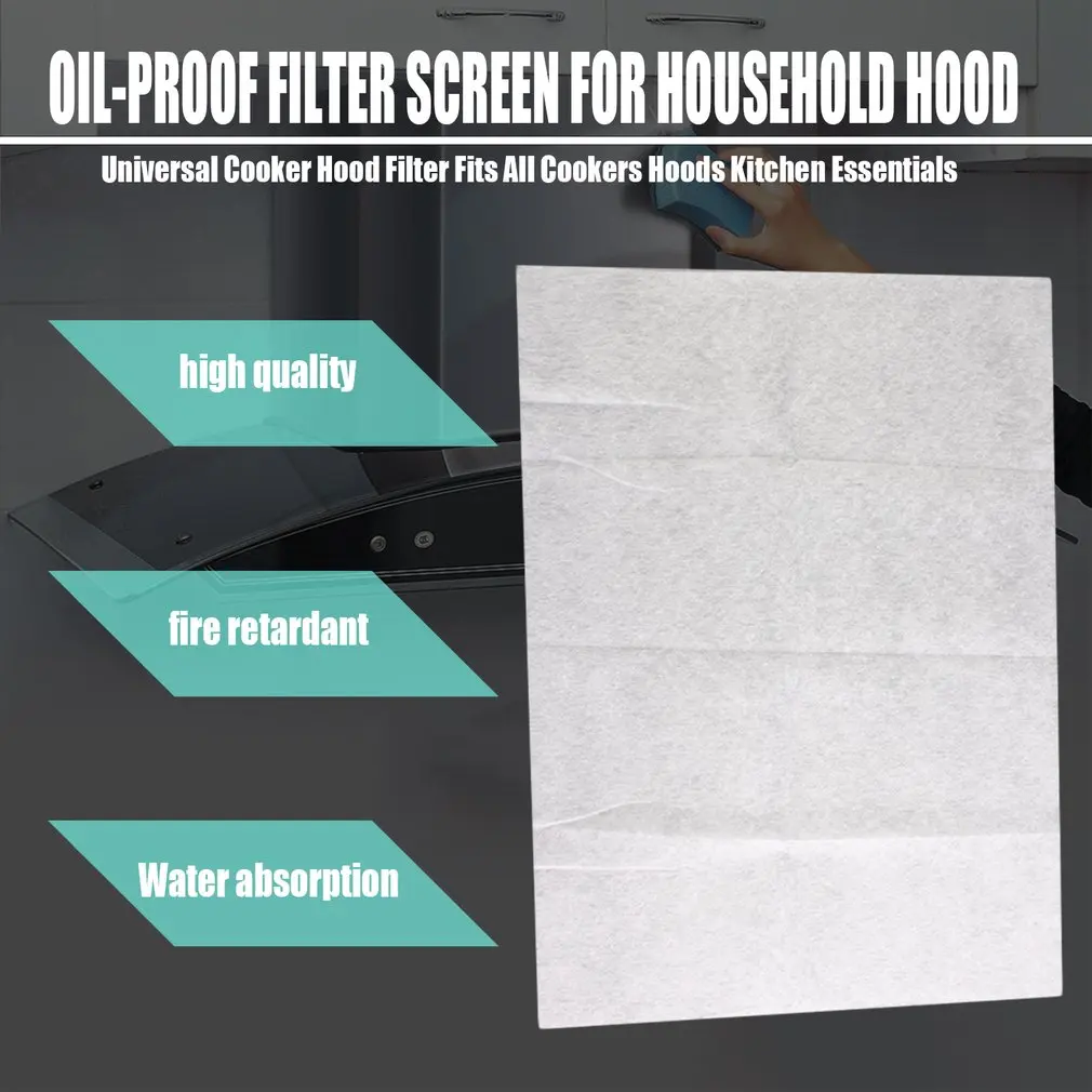 Oil Filter Paper Clean Cooking Nonwoven Range Hood Grease Filter Kitchen Supplies Pollution Filter Mesh Range Hood Filter Paper