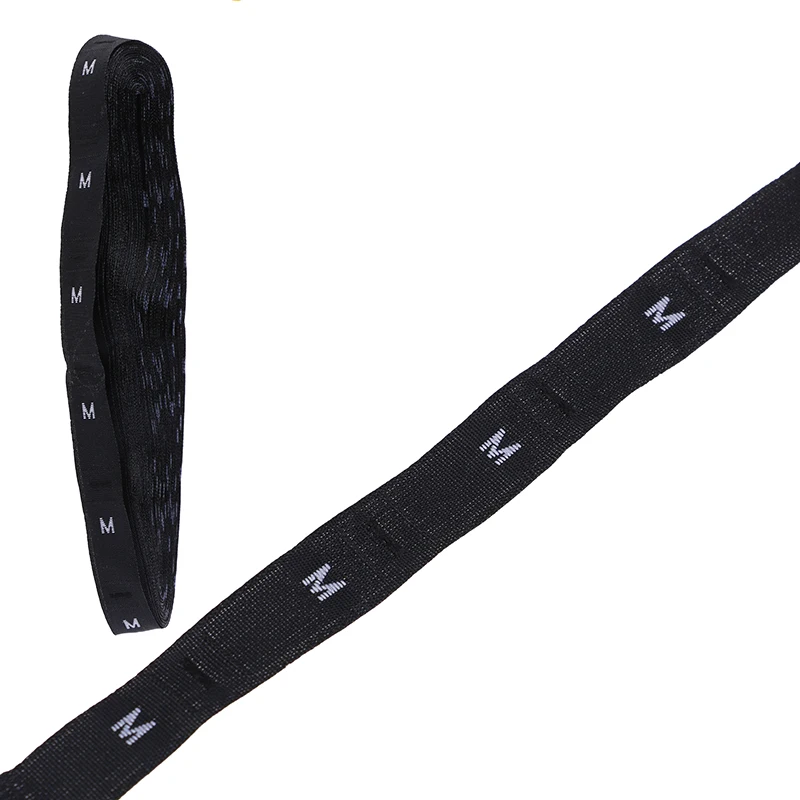 K 1 Roll(about 500PCs) Size Labels Garment Clothing Woven Tags XS-4XL White Black 30mmx 12mm - Цвет: K