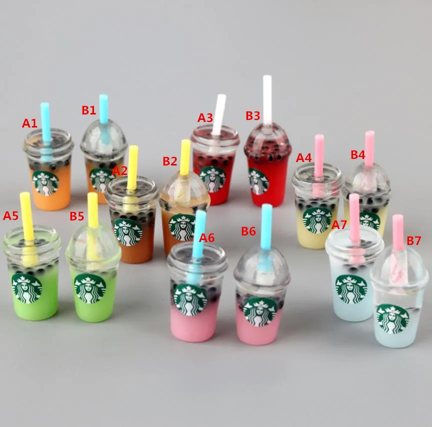 kawaii молочный чай мороженое Кофе Frappuccino чашка смола с плоской задней стороной кабошон имитация питания художественное украшение Шарм