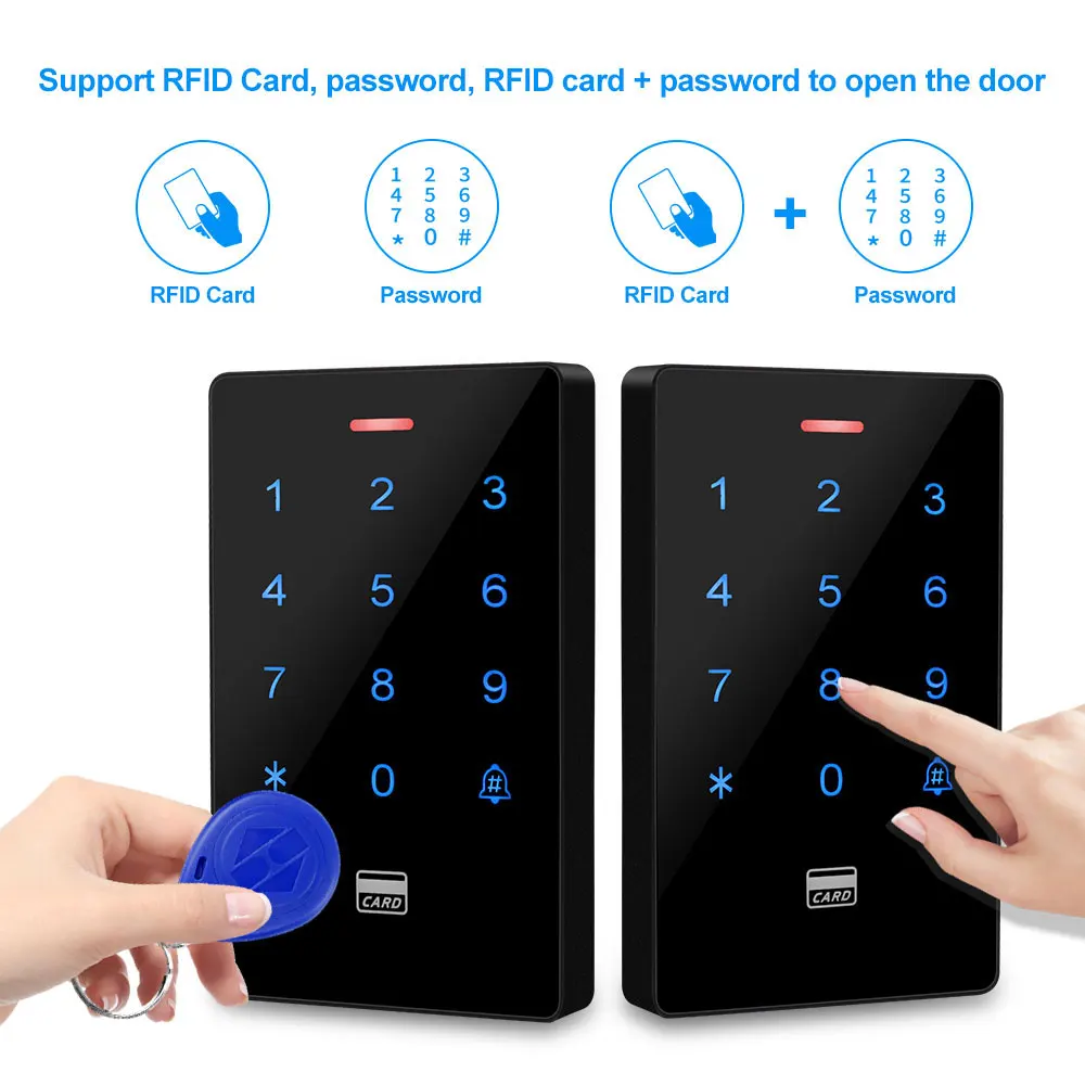 Outdoor IP68 Waterproof RFID Keypad Touch Access Control System Rainproof WG26/34 125KHz Access Controller Keyboard for Home