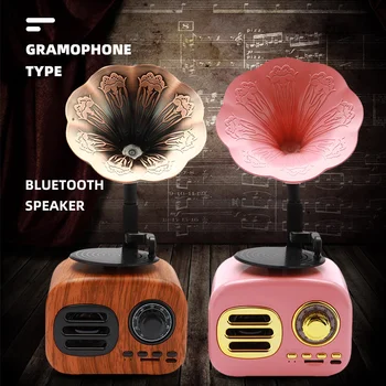 

New Portable Wireless Loudspeaker Sound System Retro Style Mini Bluetooth Speaker TF FM Radio Music Subwoofer Outdoor Speaker
