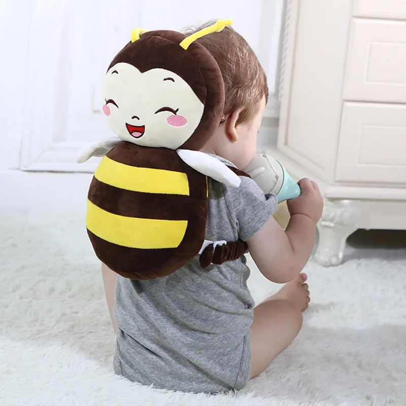 Cute Bee Shape Baby Infant Head Protection Pillow Pad Head Back Support Cushion 
